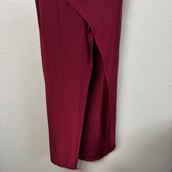 Windsor burgundy get the scoop sleeveless maxi bodycon dress L - Picture 6 of 12